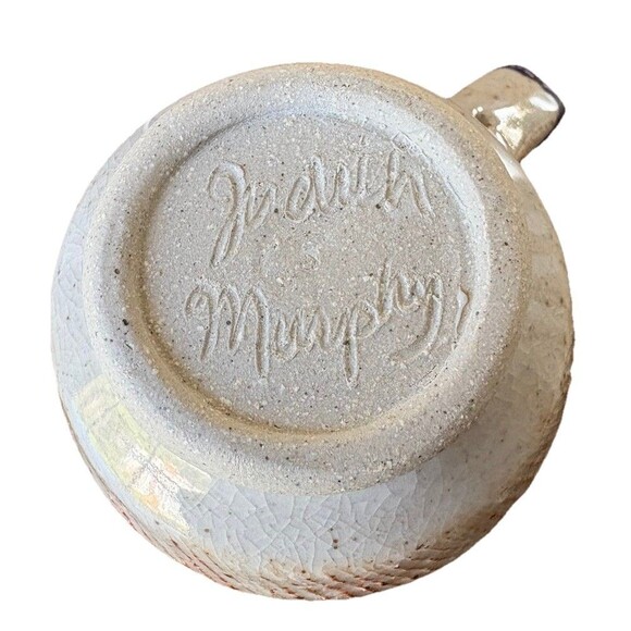 Handcrafted Stoneware Judith Murphy Blue Purple Coffee Tea Mug Signed - Picture 5 of 6